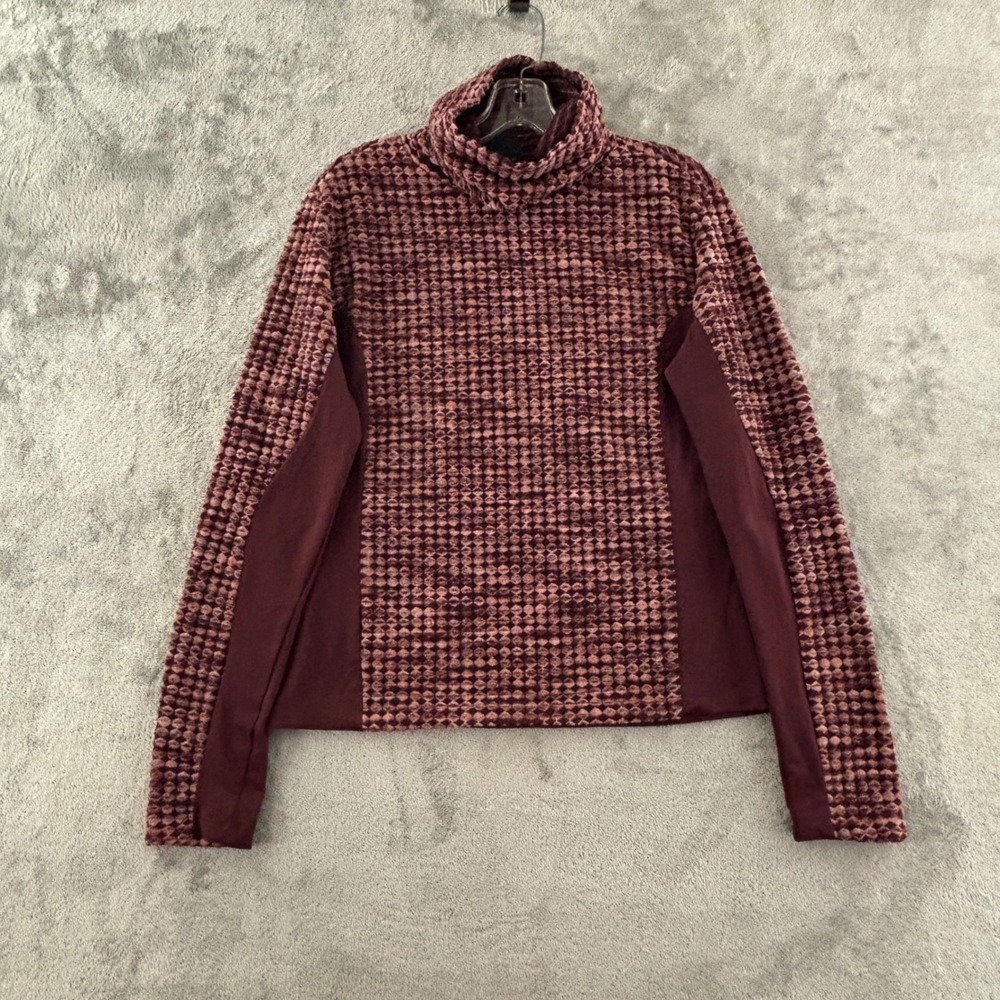 Nike Pro Hyperwarm Turtleneck Womens XL Long Sleeve‎ Burgundy Crush Pullover Top